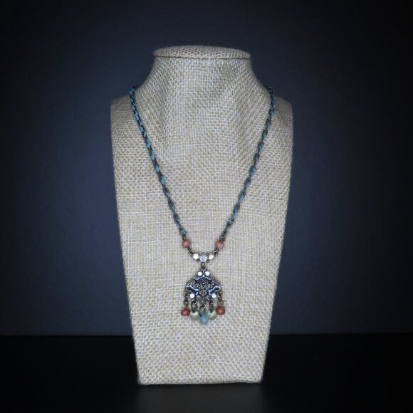 Bohemian Necklace with Multicolor Stones - Picture 6 of 6